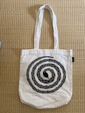 Vitra Alexander Girard Tote Bag Snake Print White