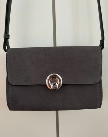 Elegante Schultertasche, Grau, Top Zustand