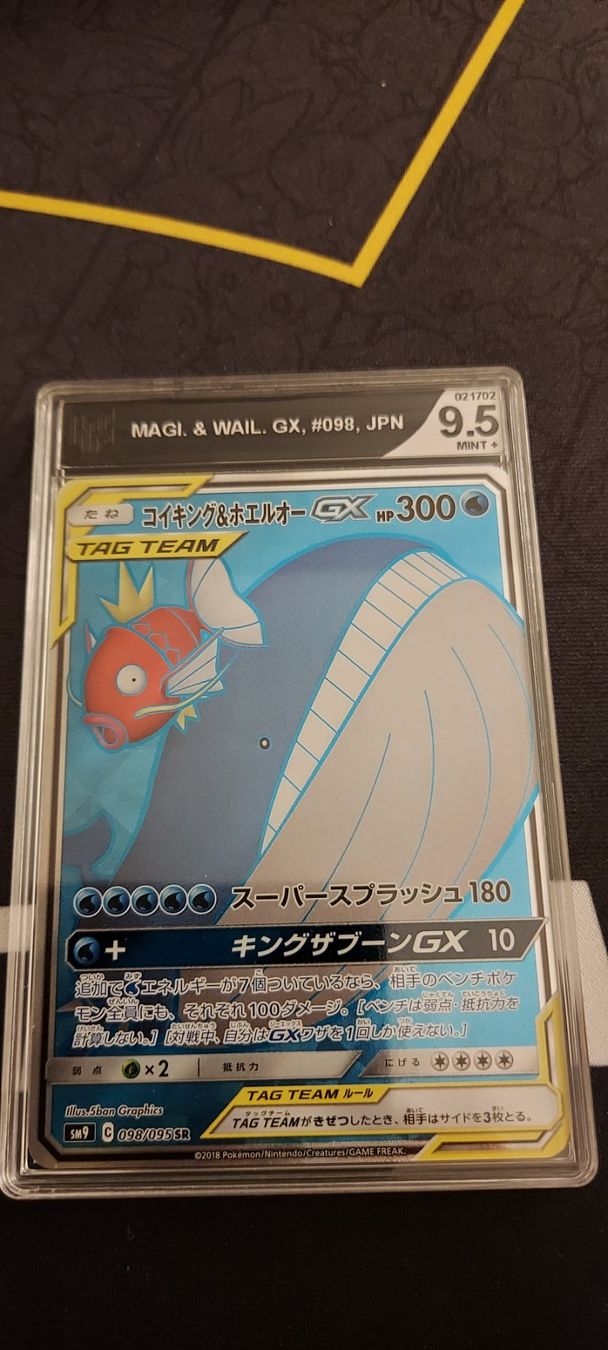 Magikarp Wailord GX Tag Team Karpador CGS 9.5 Pokemon Slab (Neu (gemäss ...