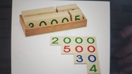 Montessori Lernmaterial - Grosse Stellwerttafeln aus Holz