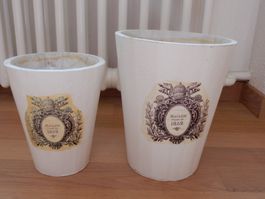 2x Set Cachepot Übertopf shabby chic Stil NEU speziell