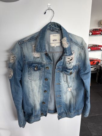 schöne blaue Jeansjacke - Grösse M