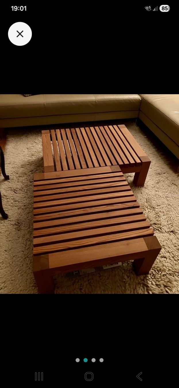 Panchine: Zwei massive Holztische – Usato da St. Gallen venduto da charly92 1