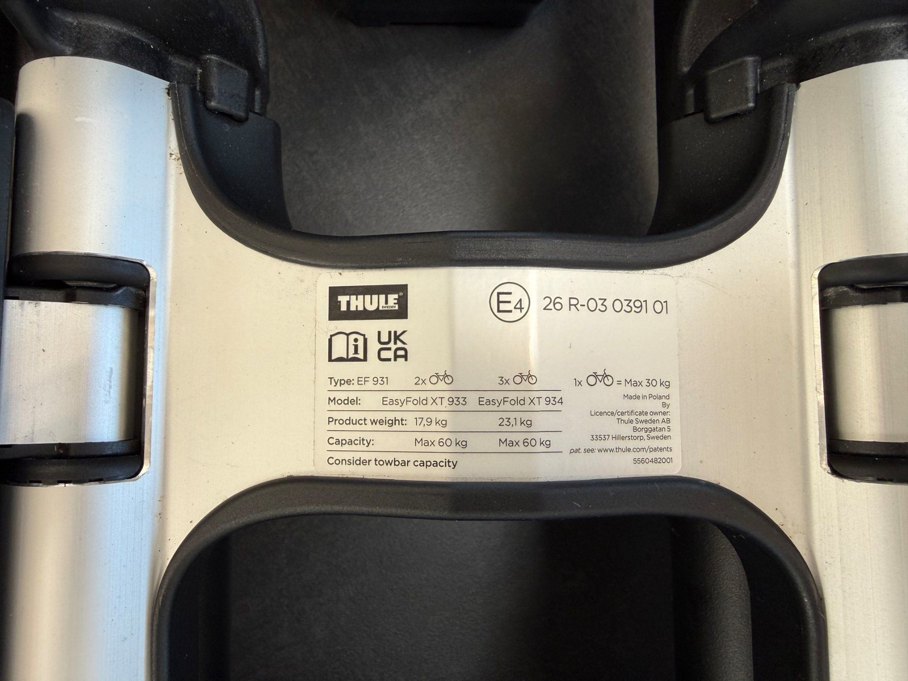 Thule Dachträger: Fahrradträger Thule Easy Fold XT 933 – Gebraucht aus Dürnten von aik5002 6