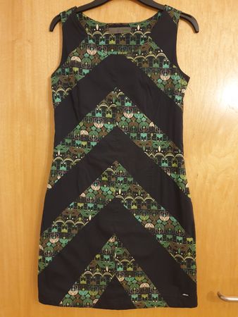 Robe d'été Skunkfunk, XS, avec doublure, coton, noir, vert