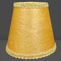 ✨ Goldiger Vintage-Lampenschirm mit Borte 🕯️