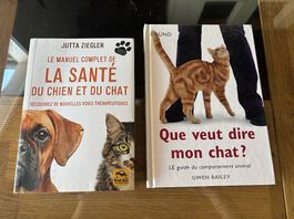 2 livres santé et comportement chat chien