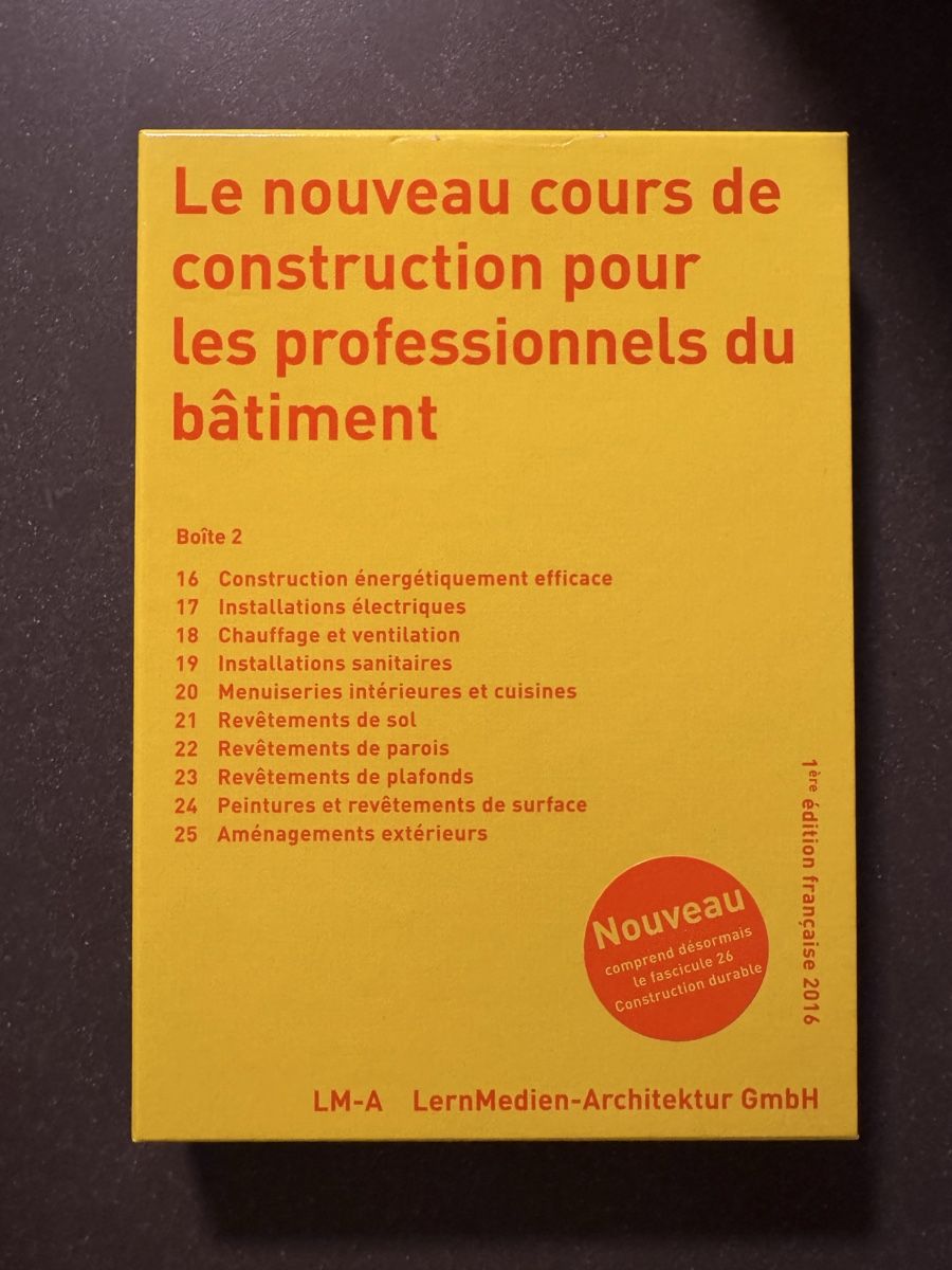 Libri: Cours construction professionnels bâtiment - Boite 2 - LM-A – Nuovo (secondo la descrizione) da Wavre venduto da JuA314