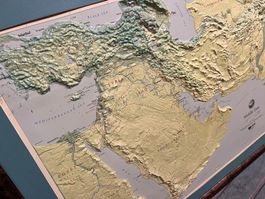 Mittlerer Osten inkl. Arabien - Mappe mit Relief ca 1m x 60