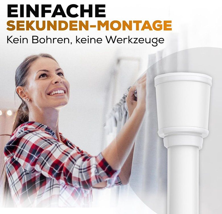 Sonstiges für Haushalt & Wohnen: Vorhangstange ohne Bohren 270-320cm – Neu und originalverpackt aus Adlikon b.Regensdorf von MK-VORHANGSERVICE 2