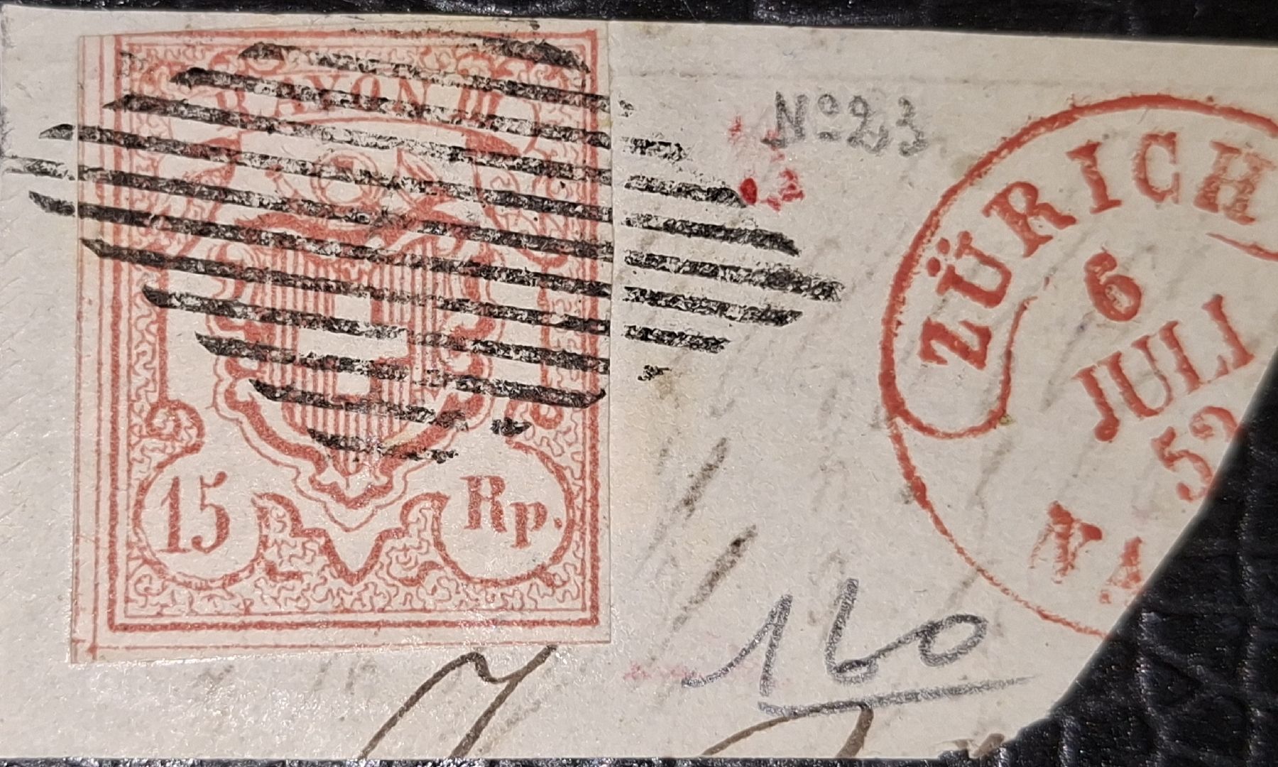 Alle Briefmarken: Rayon Nr. 20 Typ 7 UM - II Kat. 200.- mit Attest – Gebraucht aus Balgach von SIMEON27