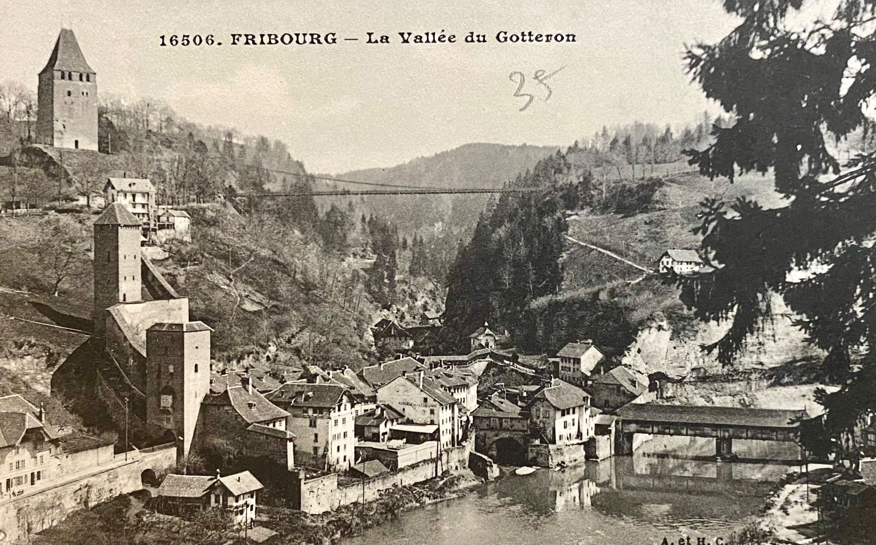 Cartoline postali: Fribourg La Vallée du Gotteron – Usato da Root venduto da ENGLAND-TREASURES 1