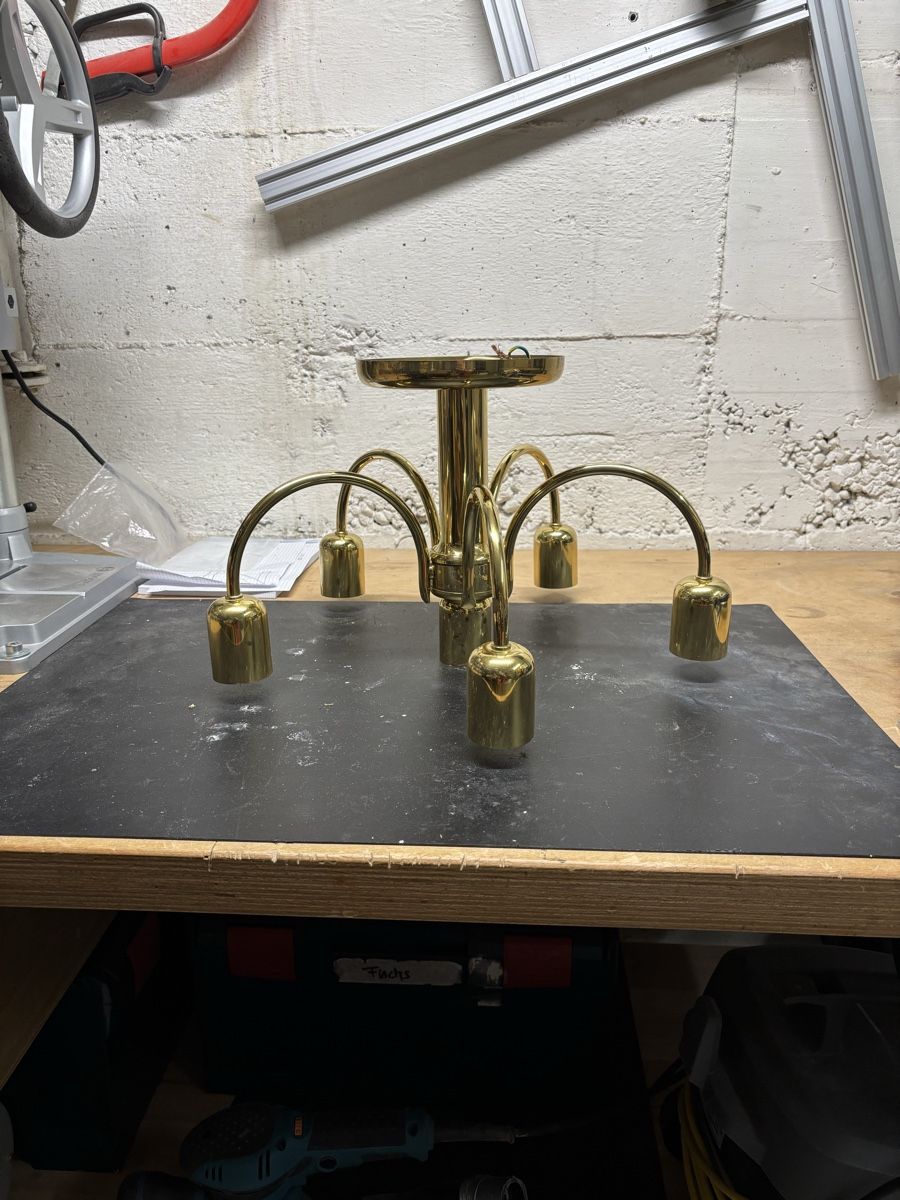 Lampadari & plafoniere: Elegante Messing Deckenlampe mit 5 Armen - Vintage – Usato da Niederuzwil venduto da MT5612 1