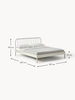 Bett Metall Creme-Weiss