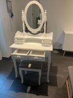 Schminktisch weiss mit Spiegel und Hocker 75cm Breite
