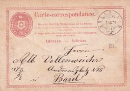 Korrespondenzkarte 5.VII.73 Hölstein nach Basel