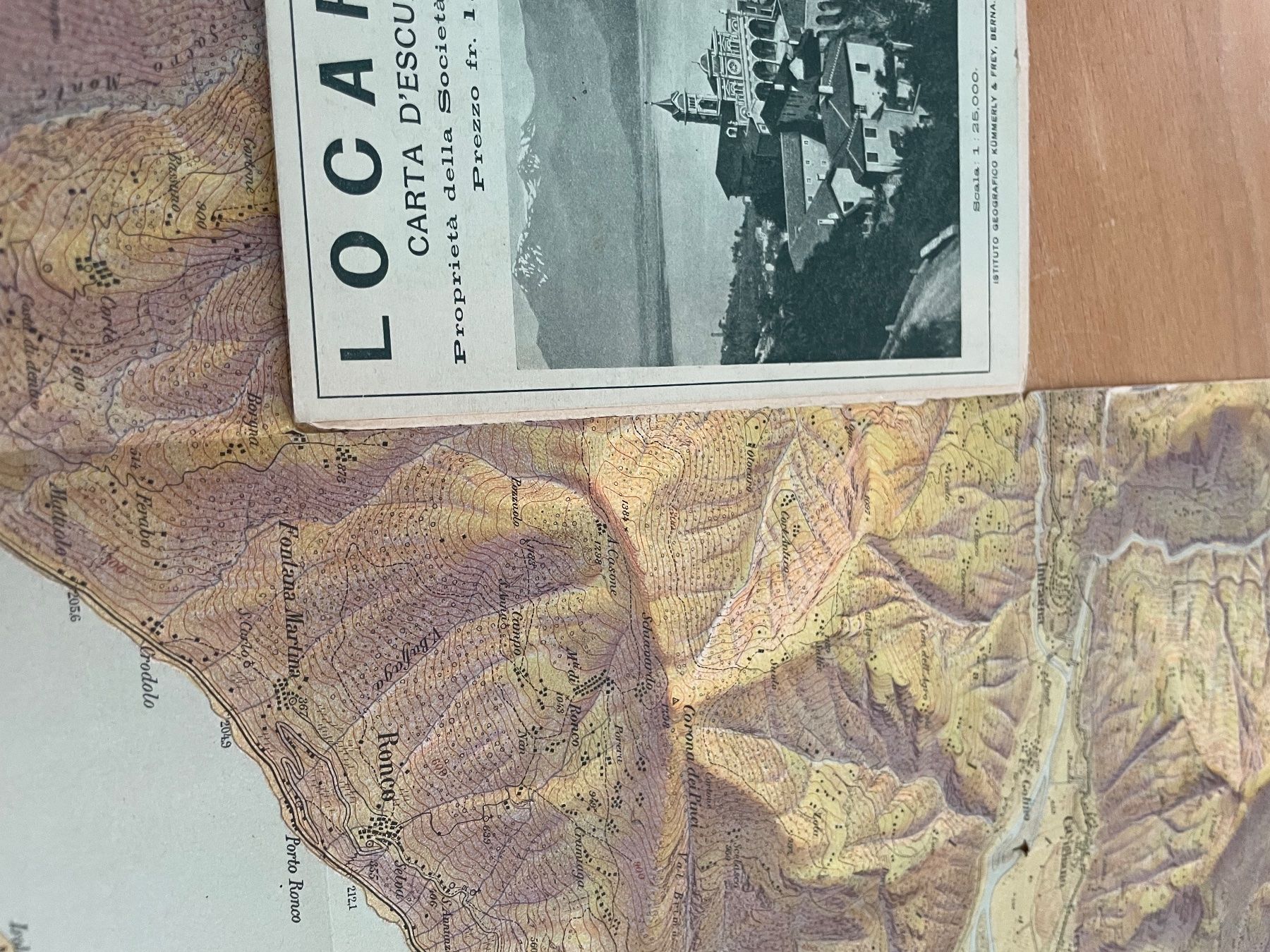 Cartine & Atlanti: Landkarte Locarno, ca 1900 – Difettoso da Zürich venduto da Chrigelvelo 5