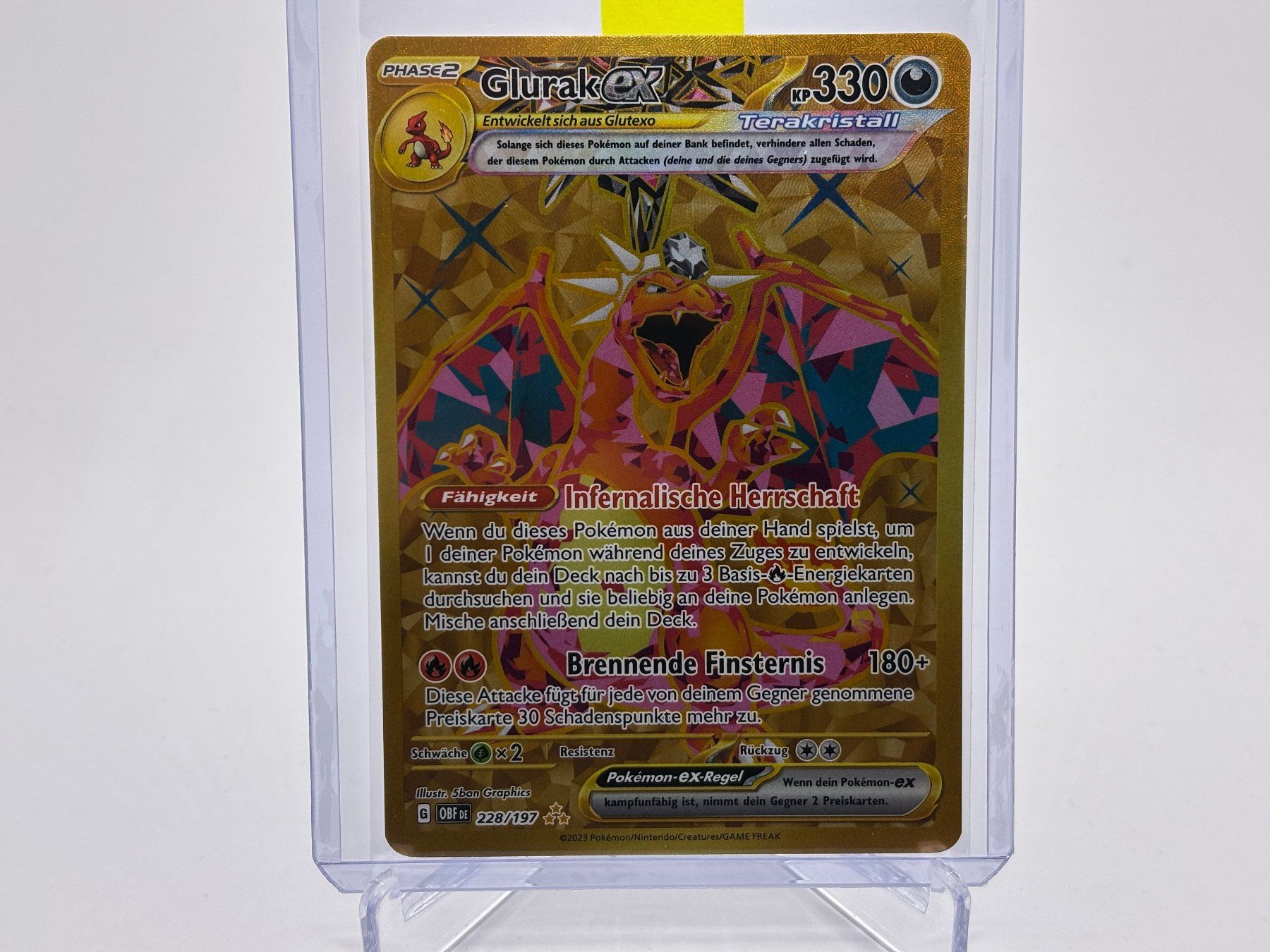 Pokémon Carte collezionabili: Obsidianflammen - Glurak ex  (OBF 228) - DE – Nuovo (secondo la descrizione) da Allschwil venduto da Bullach