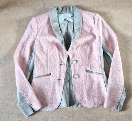 AIRFIELD JACKE CHICAGO BLAZER 36 S ROSA GRAU , TOP ZU JEANS