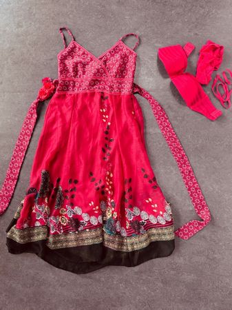 Wow - Sommerkleid, Spanish Look, Unterwäsche rot, Fest Party