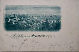 Postkarte gelaufen, Gruss aus Arlesheim 1899