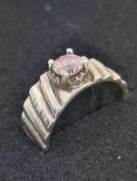 Vintage 925er Silber Ring mit rosa Zirkonia 4,4gr.