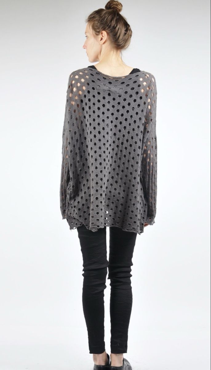 Rundholz Pullover & Sweatshirts: Pull oversize RUNDHOLZ OS 100% Cachemire noir, effet trous – Neu (gemäss Beschreibung) aus Morges von sandy069 8