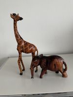 Holzfiguren-Set: Giraffe & Elefant, Handarbeit, Deko! (53)