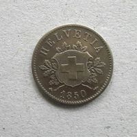 10 Rappen , 1850 , Billon .