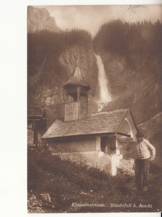 Cartoline postali: Klausenstrasse Stäubifall 1922 – Usato da Bürglen TG venduto da StampGraf