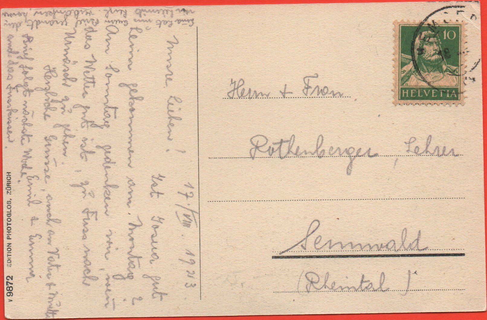 Cartes postales: HEMBERG mit Ochsen-Gespann und Postkutsche – D'occasion à Jona par philajona 1