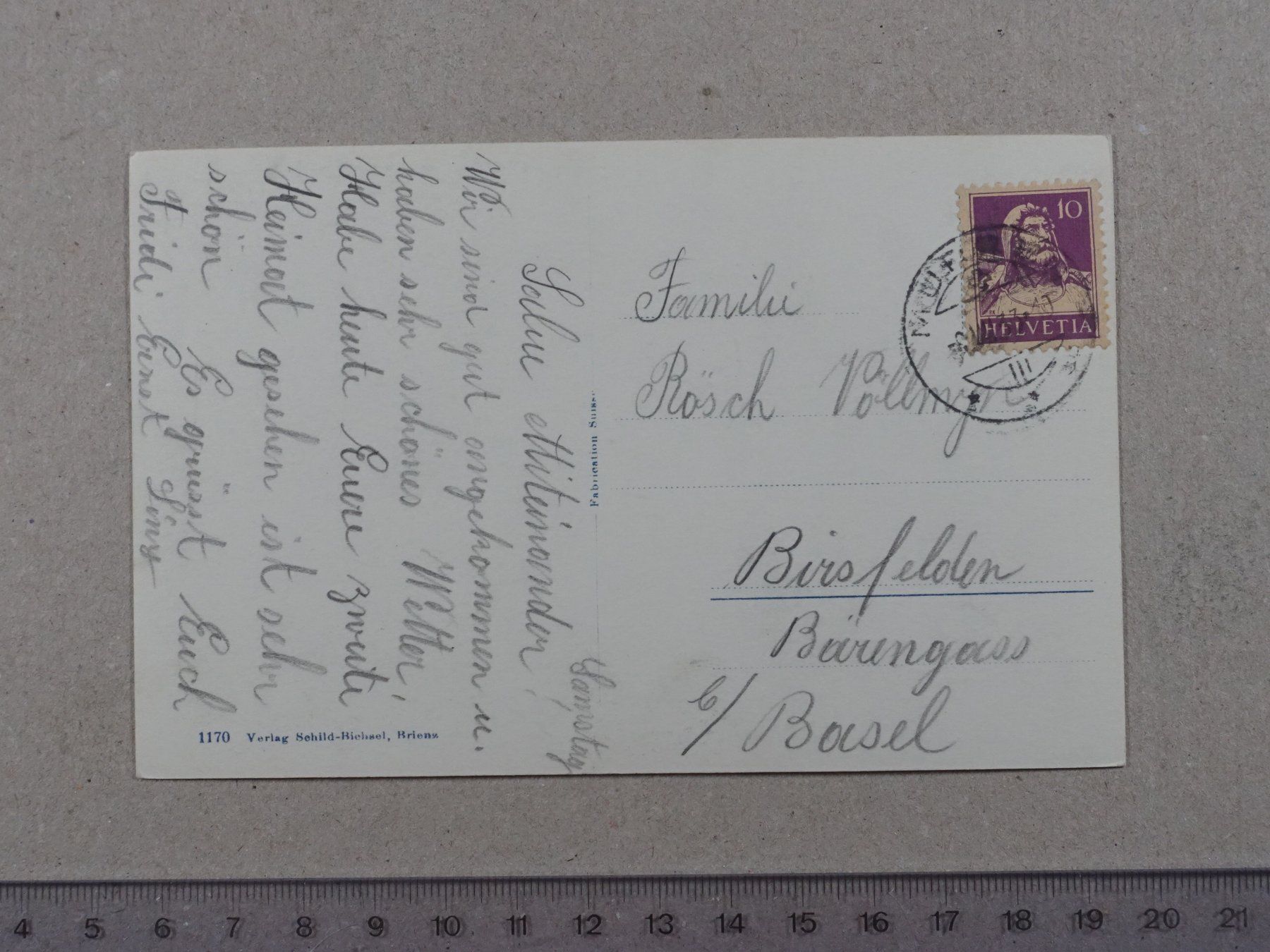 Cartoline postali: Mürren, 1933 – Usato da Lenzburg venduto da fh1 1
