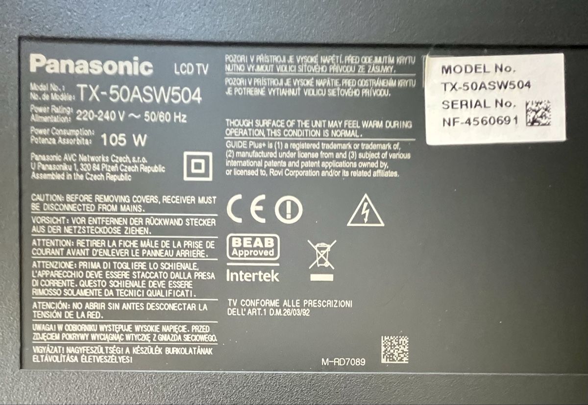 Appareils TV: Panasonic TV 50" – D'occasion à Zofingen par FuscoZ 2