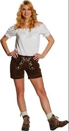 Kurze Lederhose für Damen - Grösse S (ungebraucht)