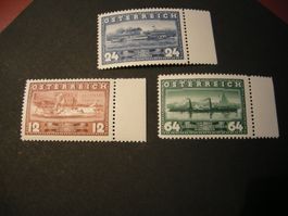 1937 ÖSTERREICH MiNr 639/41 DAMPFER MARIA SATZ POSTFRISCH/**