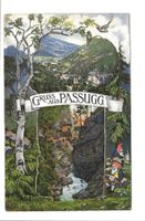 Gruss aus Passugg bei Chur (GR) Mineral-Quelle - Litho 1915