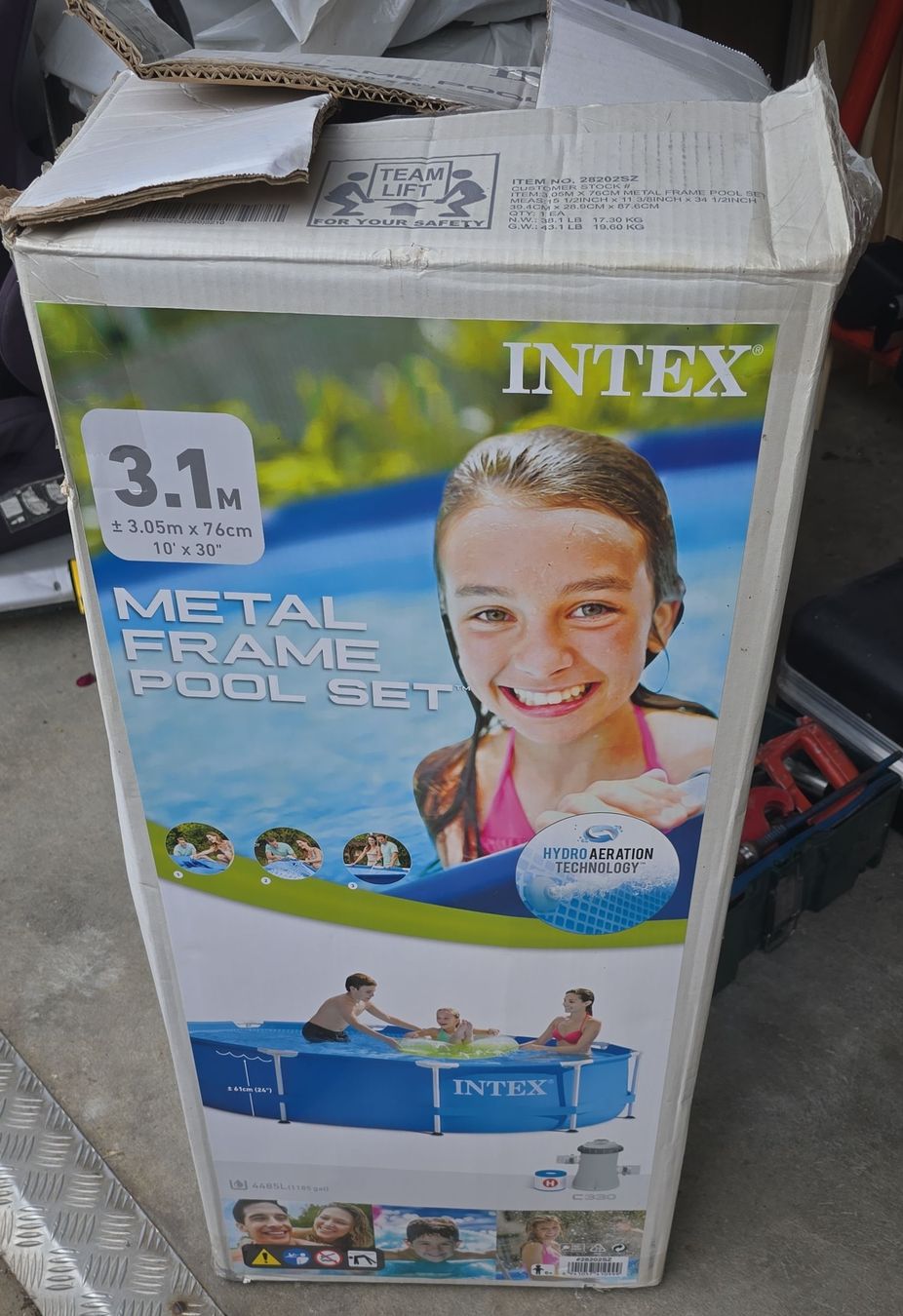 Intex Schwimmbad: INTEX Metal Frame Pool Set 3.1m gebraucht – Gebraucht aus Dulliken von Toap