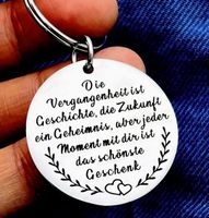 EDELSTAHL SCHLÜSSELANHÄNGER, INSPIRIERENDES ZITAT NEU