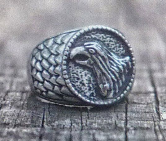 Ringe: Adlerring! Massiver Edelstahl! – Neu und originalverpackt aus Lamboing von Qtrica 1
