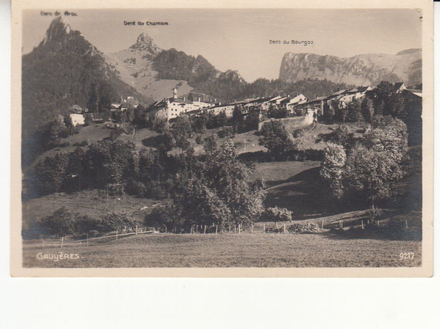 Cartoline postali: Gruyères ca. 1930 – Usato da Bürglen TG venduto da StampGraf