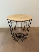 Beistelltisch/Nachttisch Holz/Metall mit Stauraum