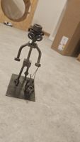 statuette soudure promeneur et son chien