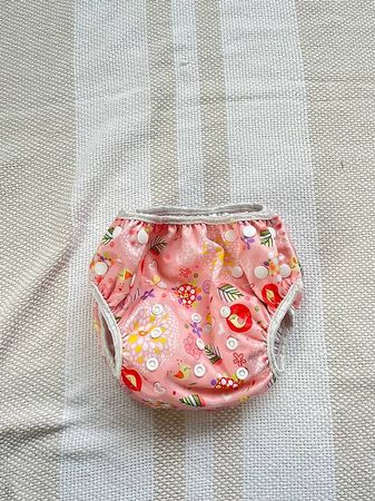 Baby swimsuit diaper pink