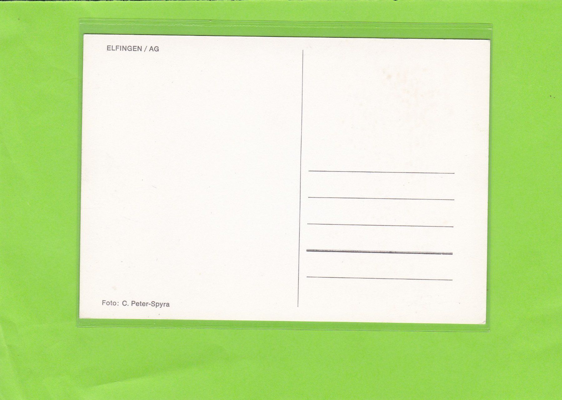 Cartoline postali: Elfingen AG--Winter – Usato da St. Peterzell venduto da neckertal 1