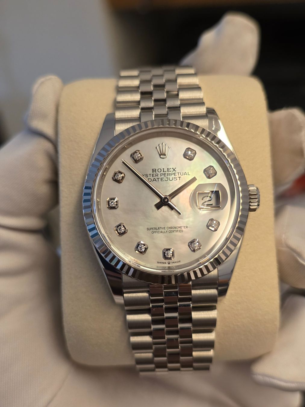 Rolex Orologi: ROLEX DATEJUST 36 / MOP-DIAMOND DIAL / 2025 FULL SET – Usato da Zürich venduto da YB_Zuerich 1