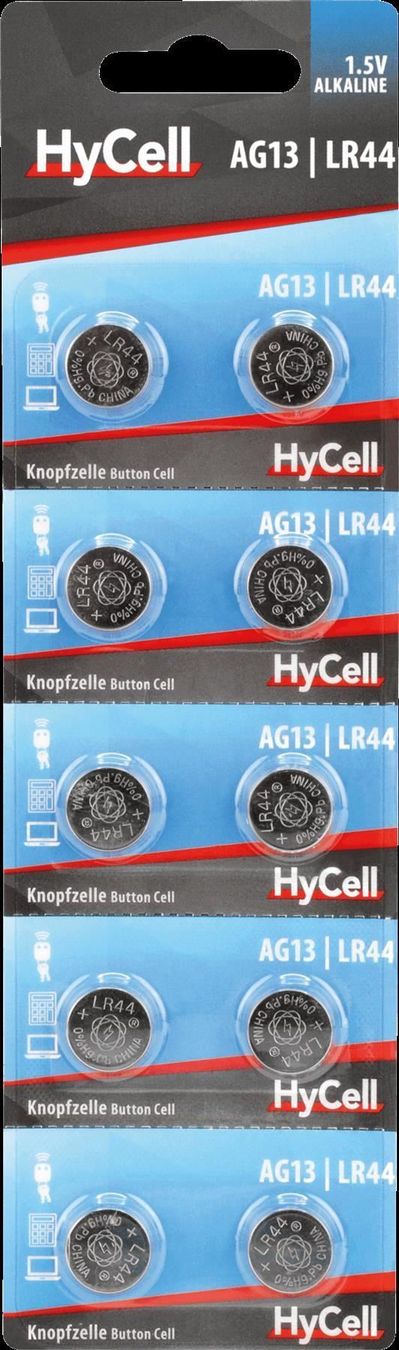 Caricatori & Batterie: Knopfzelle LR44 10er, Alkaline, Hycell – Nuovo e nell'imballaggio originale da St. Gallen venduto da cointec 1