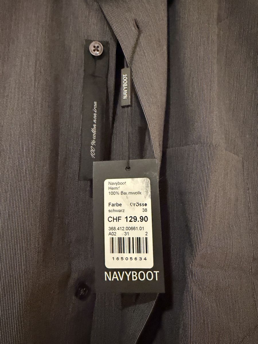 Navyboot Hemden: NAVYBOOT Herren Langarm Hemd Anthrazit NEU Grösse 38 – Neu und originalverpackt aus Hünenberg von Paddels 1