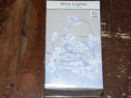 Lichterkette 40 LED Indoor Wire Lights" Palmen MIT BATTERIEN