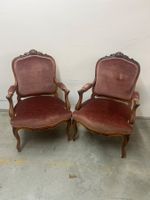 2 antike Armsessel Louis Philippe Stil Nussbaum ca. um 1890