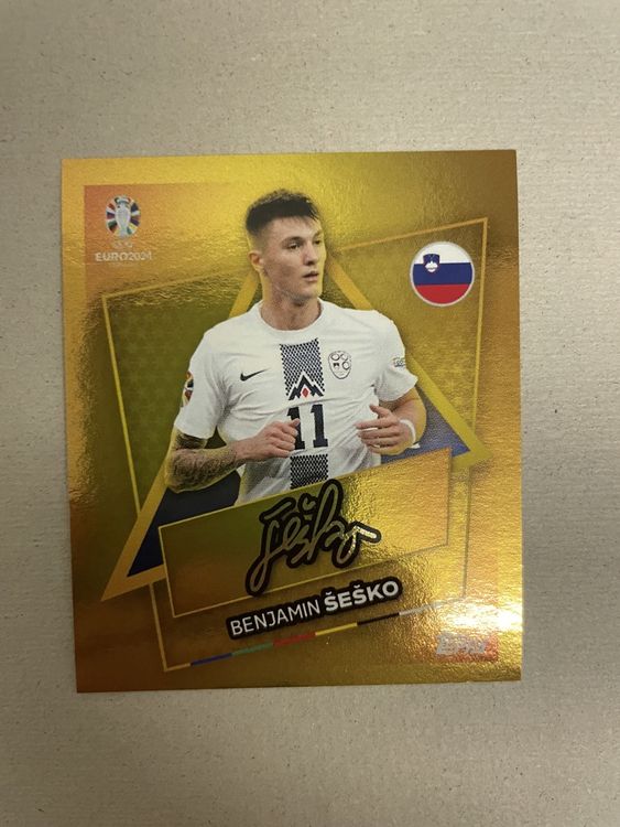 Topps Euro Benjamin Sesko Gold Signiert Svn Sp Kaufen Auf Ricardo